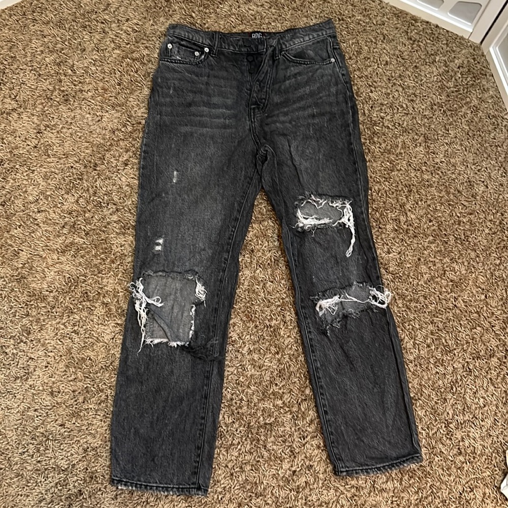 Urban outfitters cropped ripped jeans